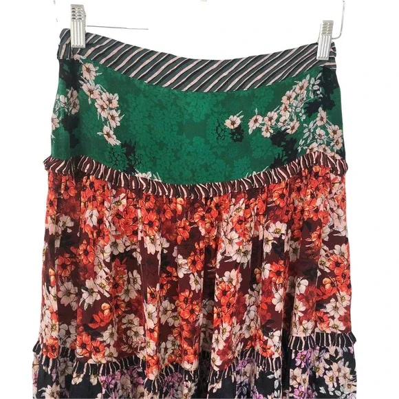 NWT Anthropologie Bhanuni by Jyoti Anarosa Tiered Maxi Skirt Floral Boho 4 $158 - Picture 12 of 12